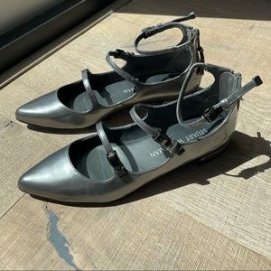 Stuart Weitzman mary jane pointed toe flats